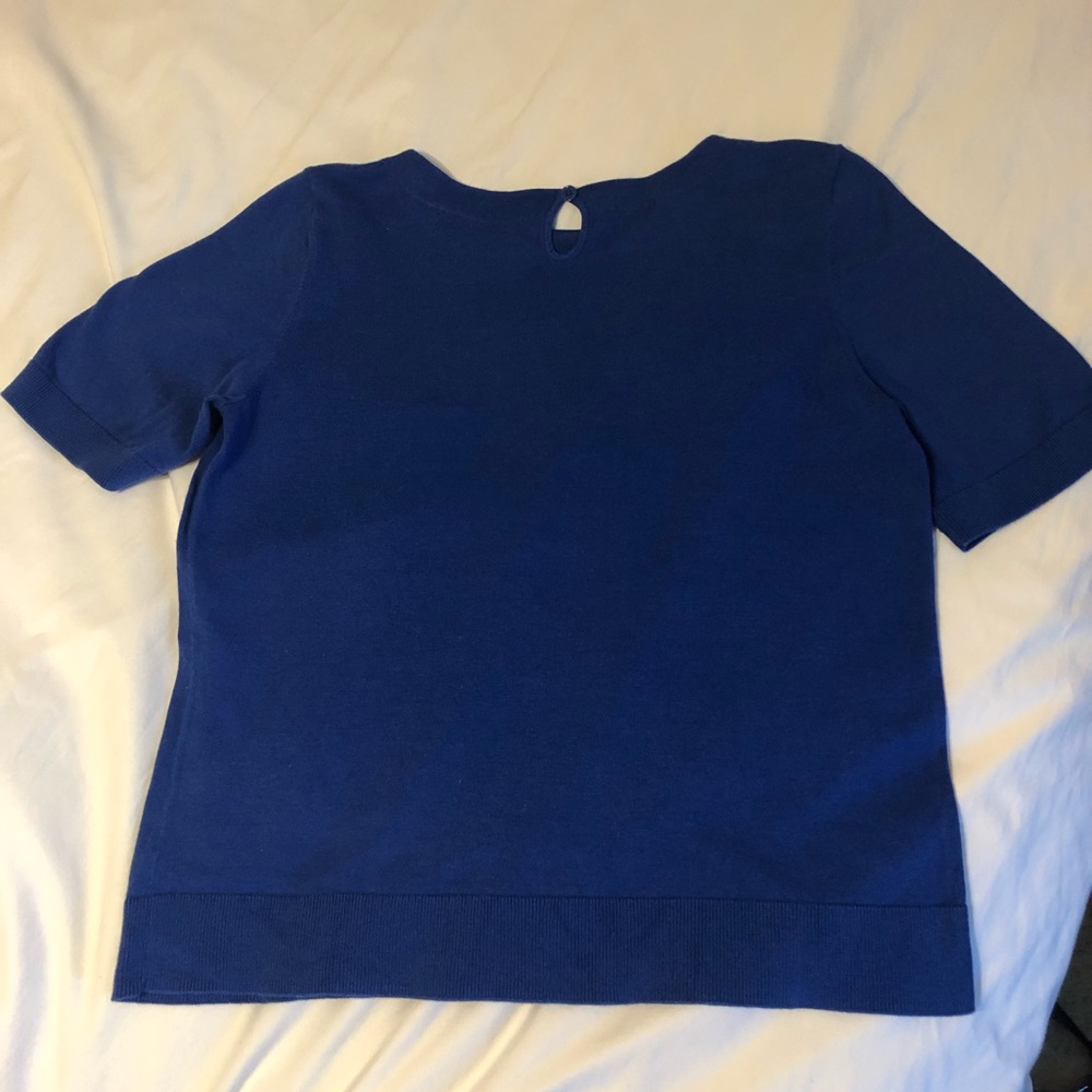 Talbots Blue Short Sleeve Knit Top